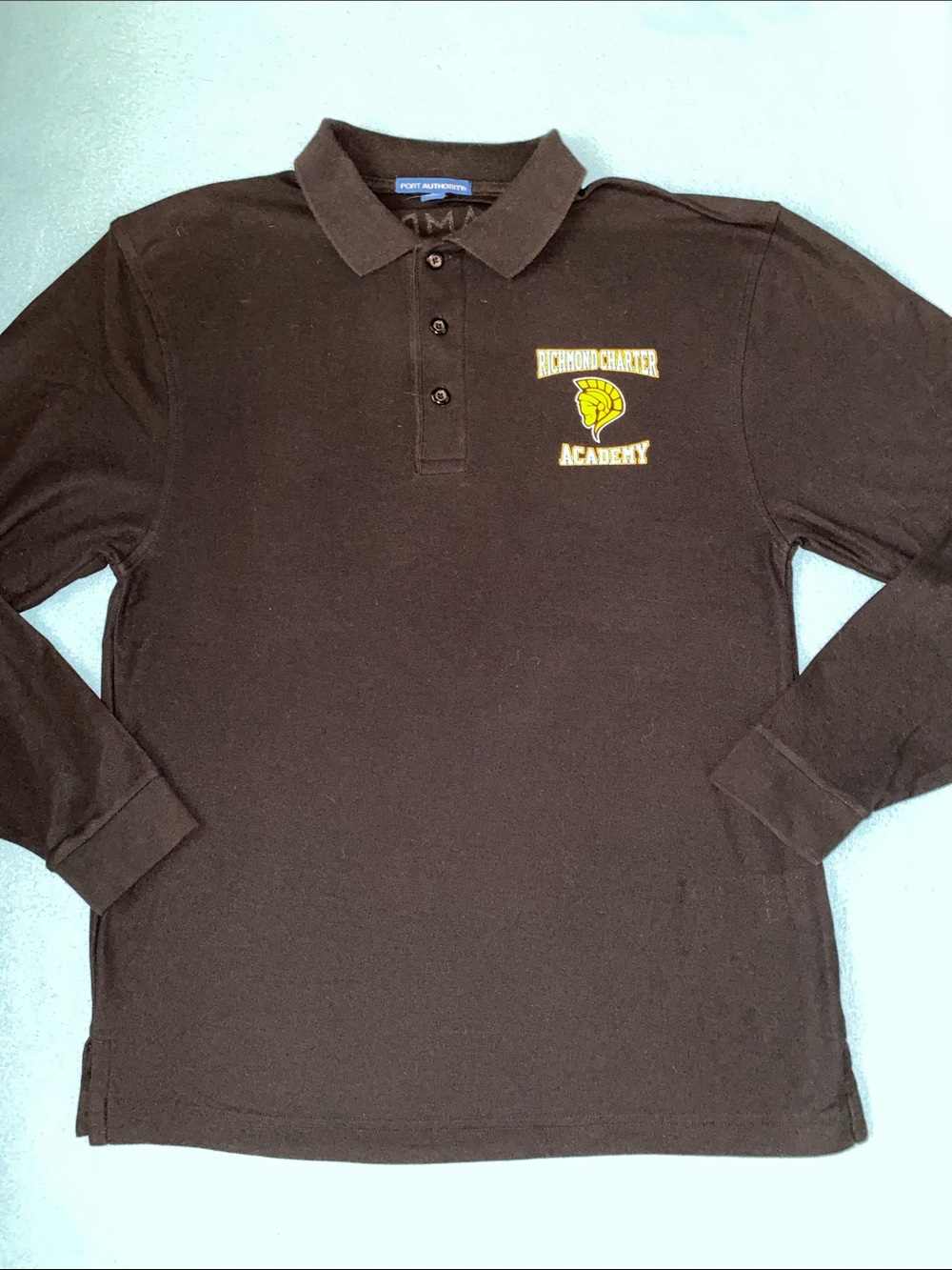 PORT AUTHORITY Richmond Charter Academy Polo shirt long sleeve uniform size S